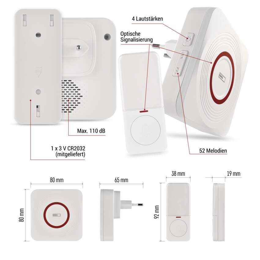 GoSmart Drahtlose Türklingel P5735WS mit WiFi