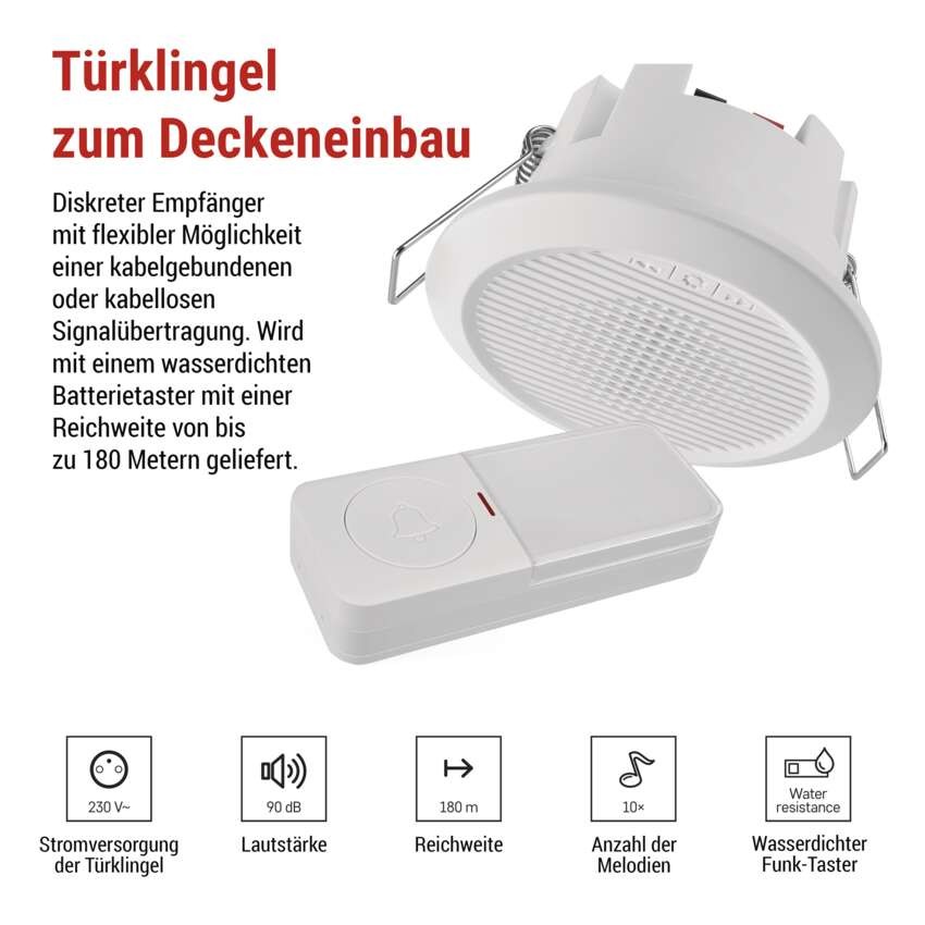 Draht/Drahtlose Türklingel P57103, eingebaut