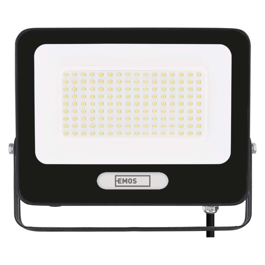 LED reflektor GLARO 100W, černý, IP65, 10000 lm, neutrální bílá