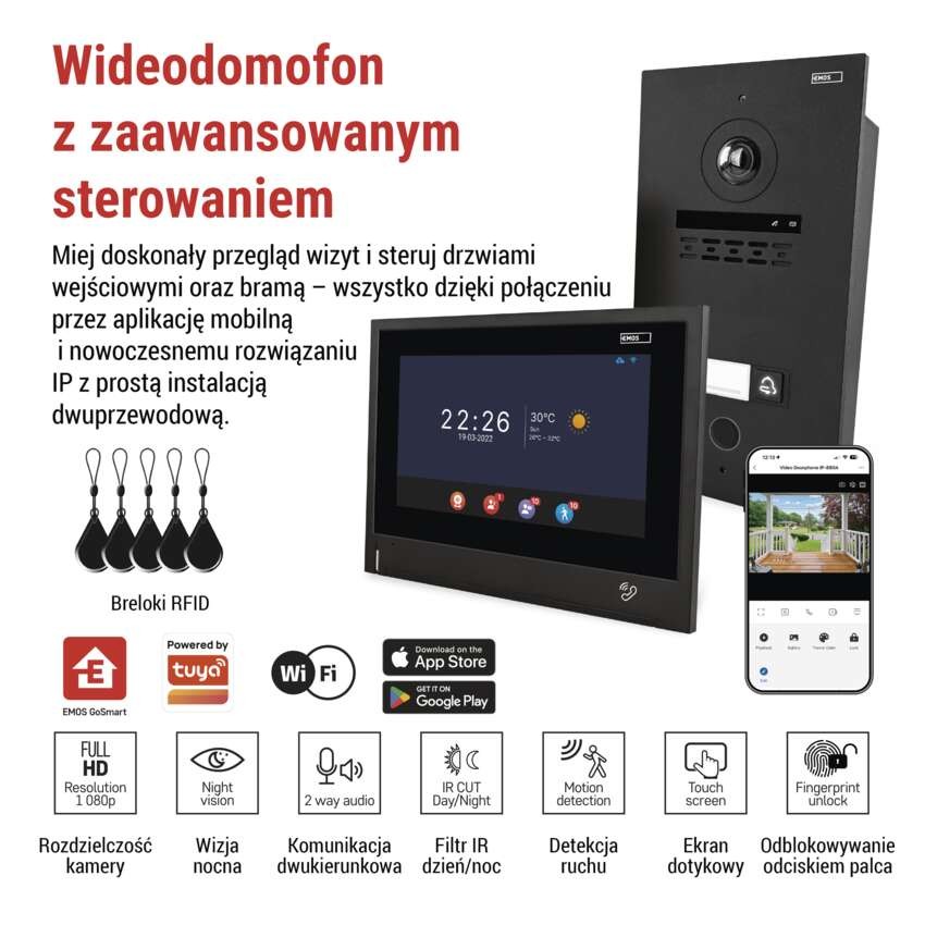 GoSmart IP-880A 2WIRE domowy wideodomofon z WiFi