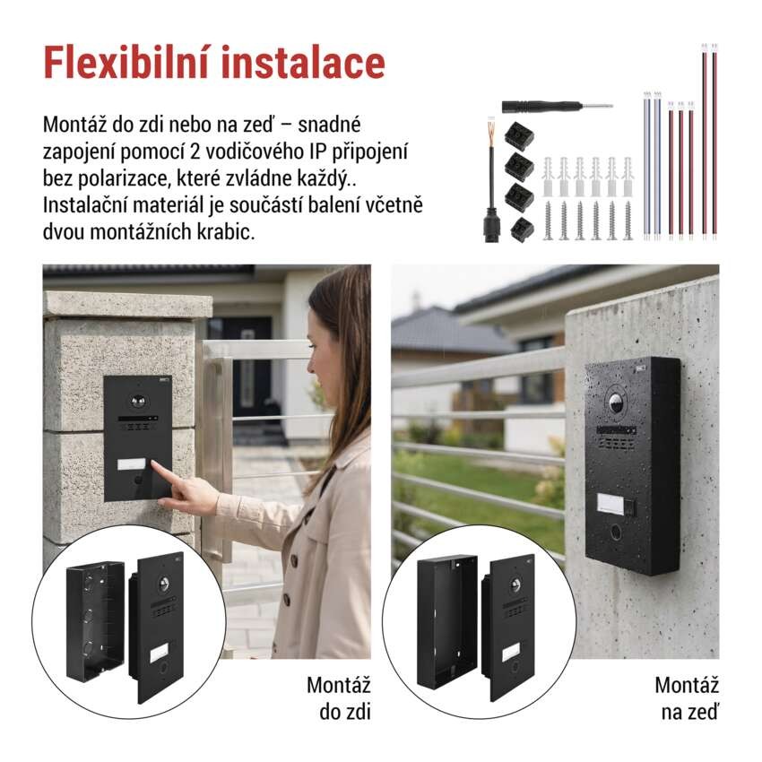 GoSmart Sada domovního videotelefonu IP-880A 2WIRE s WiFi