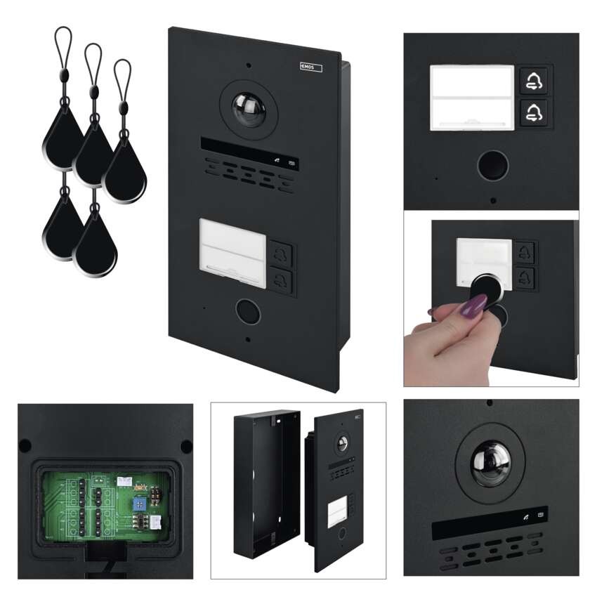GoSmart Kameraeinheit für IP880B 2WIRE Monitor und IP-880A 2WIRE Türsprechset, 2 Tast.