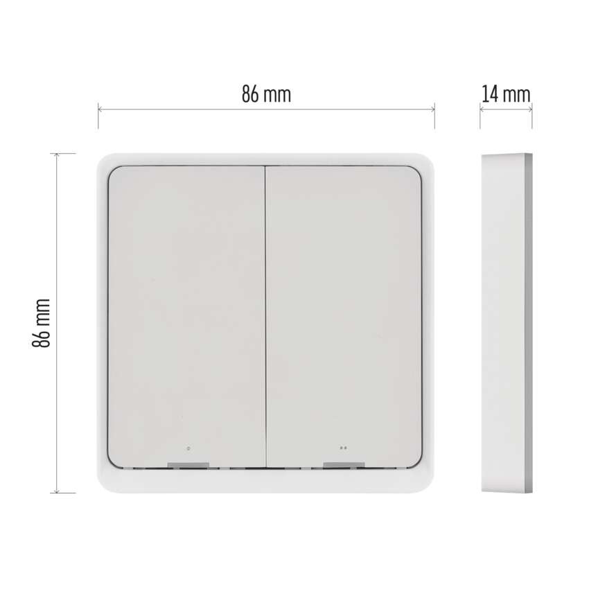 GoSmart Portabler Szenenschalter IP-2002ZW, ZigBee 3.0, 2 Tasten