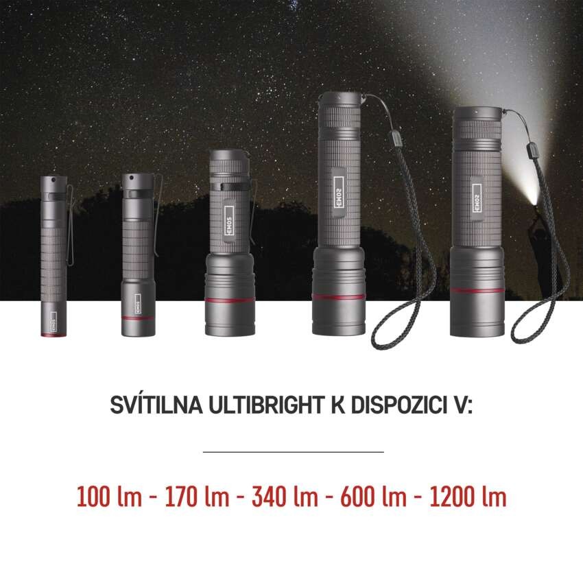 CREE LED nabíjecí kov. svítilna Ultibright 90, 1200lm