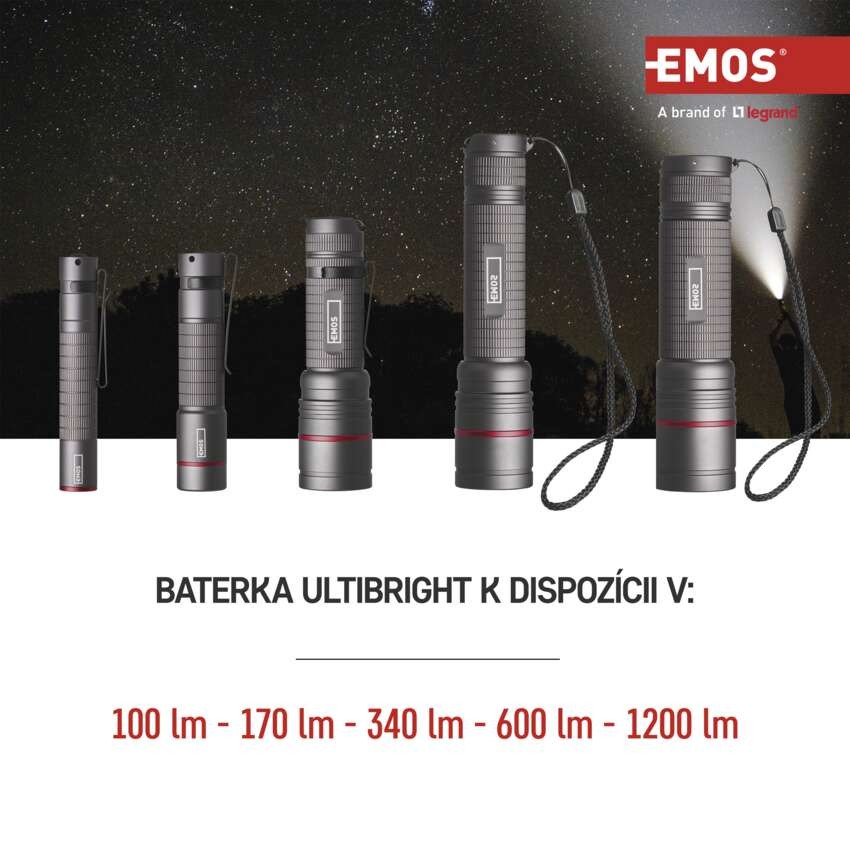 CREE LED nabíjacie kovové svietidlo Ultibright 90, 1200lm