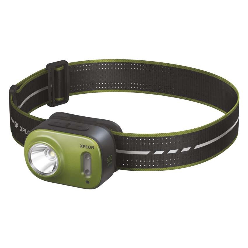 GP naglavna polnilna LED svetilka Xplor PHR17, 500 lm