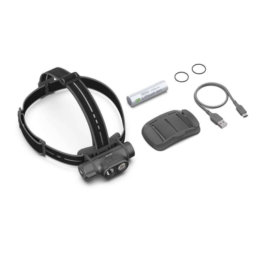 LED nabíjacia čelovka GP Xplor PHR19, 1200 lm