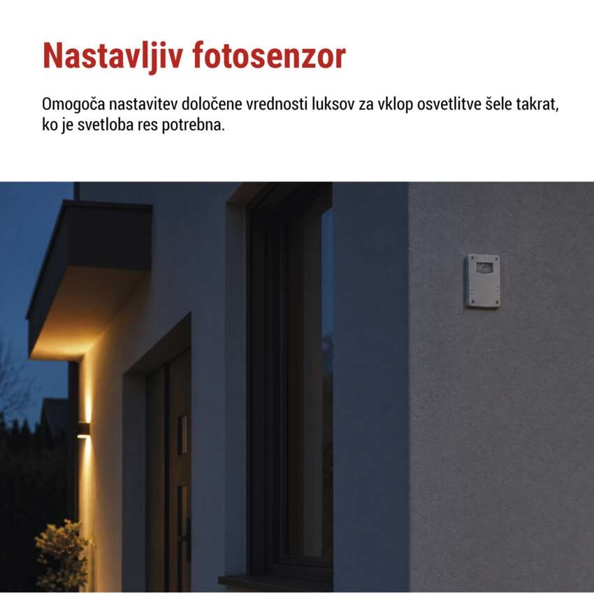 Senzor mraka 1800W IP65 bel