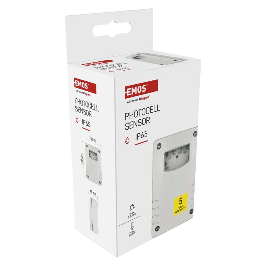 Soumrakové čidlo 1800W IP65 bílé