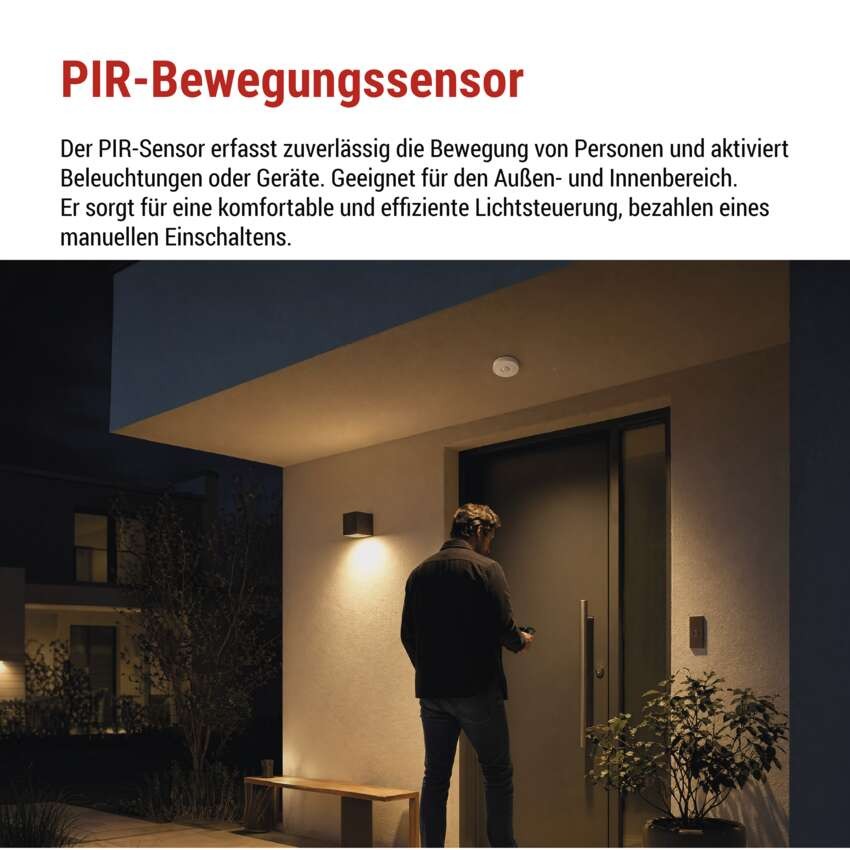 Bewegungsmelder (PIR-Sensor) IP65 2000W, weiss
