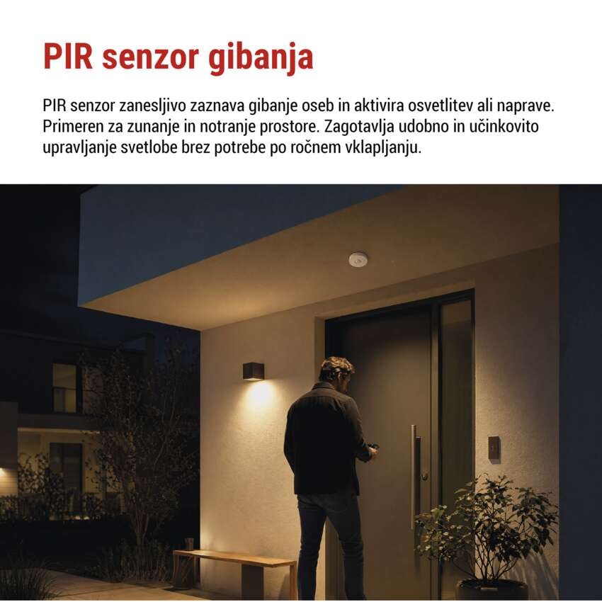 Senzor gibanja IP65 2000W, bel
