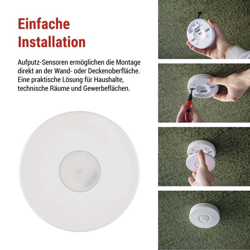 Bewegungsmelder (PIR-Sensor) IP65 2000W, weiss