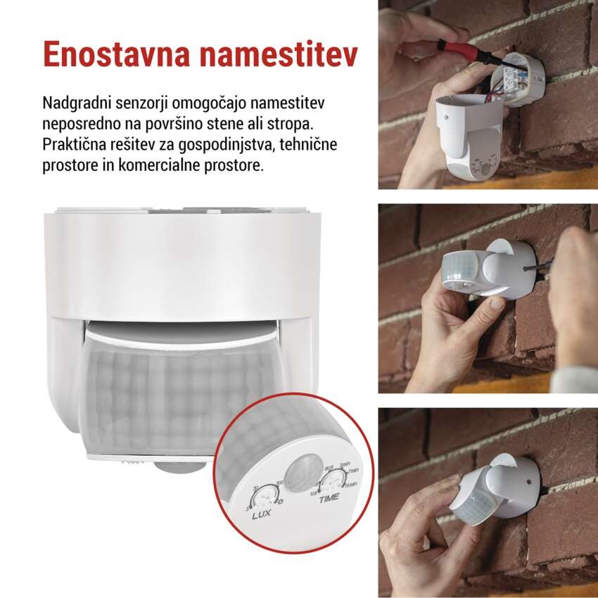 Senzor gibanja IP65 1200W, bel