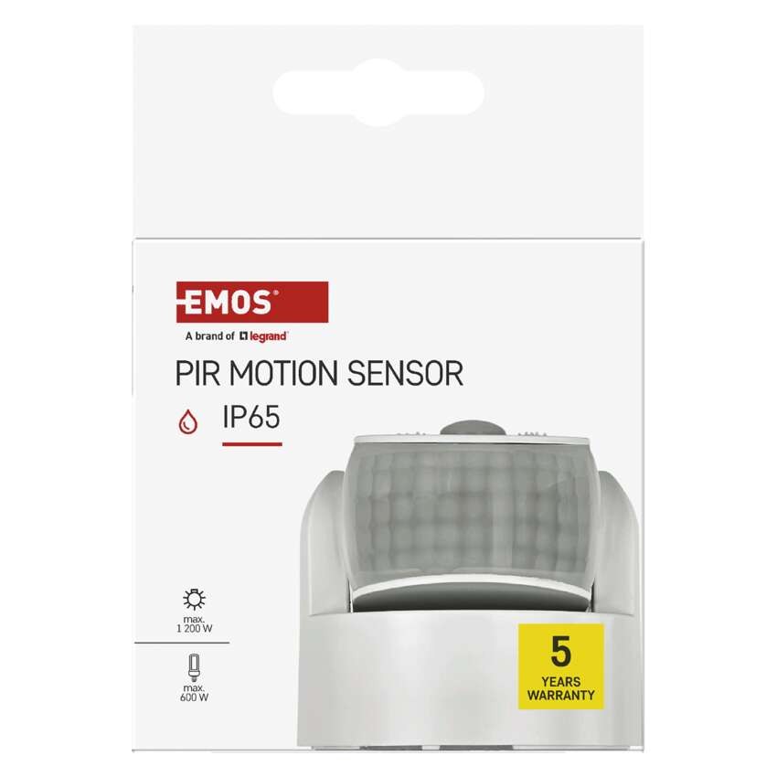 PIR senzor (pohybové čidlo) IP65 1200W, bílé