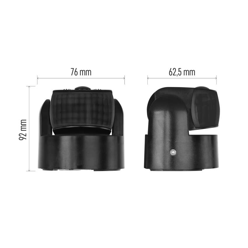 PIR senzor (pohybové čidlo) IP65 1200W, černé
