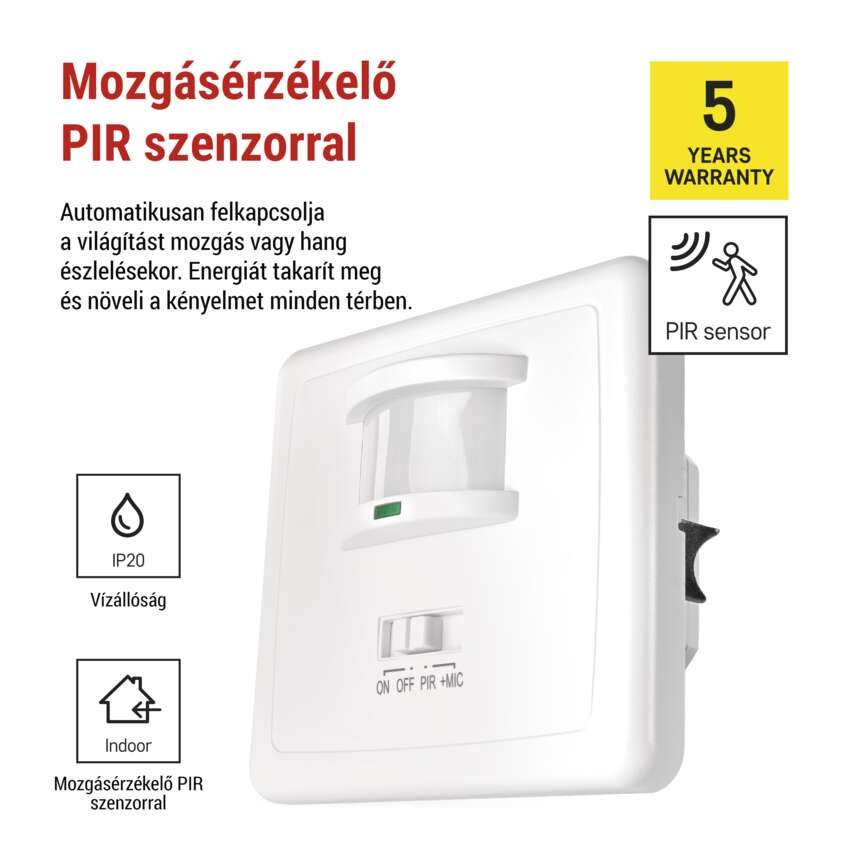 EMOS Mozgásérzékelő (PIR) IP20 1200W