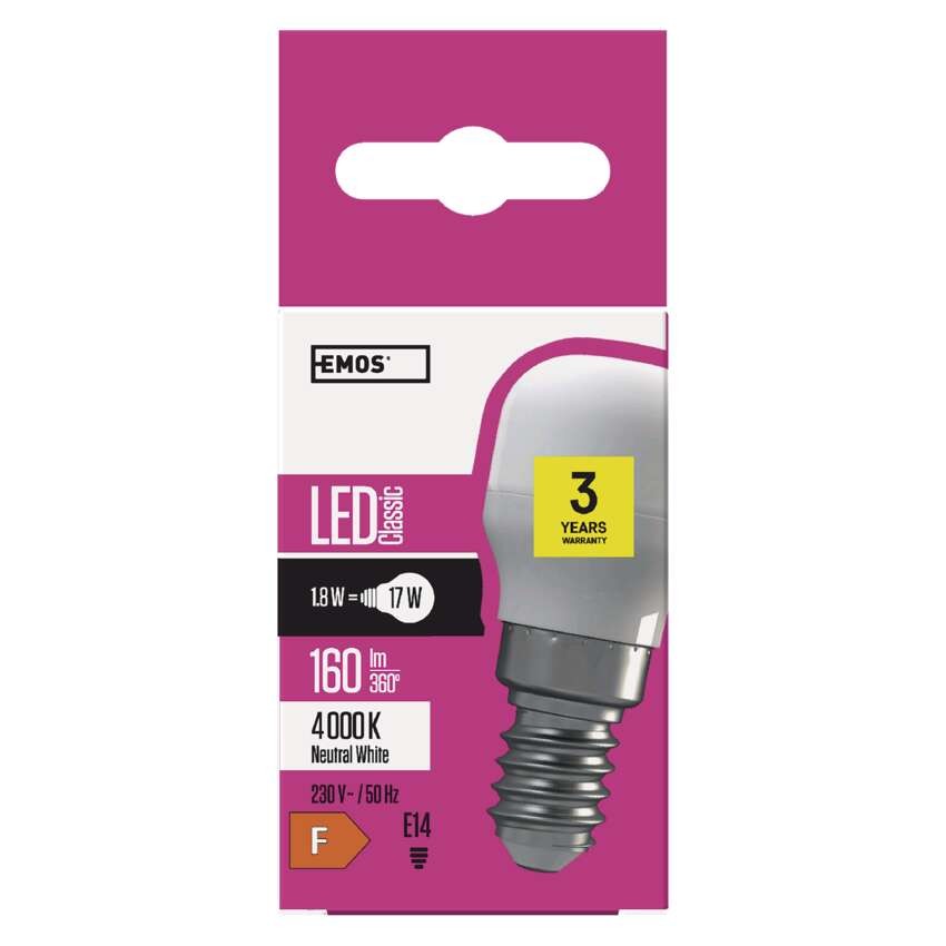 LED spuldze ledusskapim Classic ST26 / E14 / 1,8 W (17 W) / 160 lm / neitrāli balta