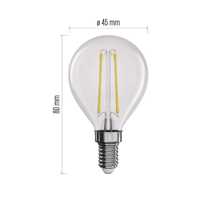 Żarówka LED Filament Mini Globe / E14 / 1,8 W (25 W) / 250 lm / neutralna biel