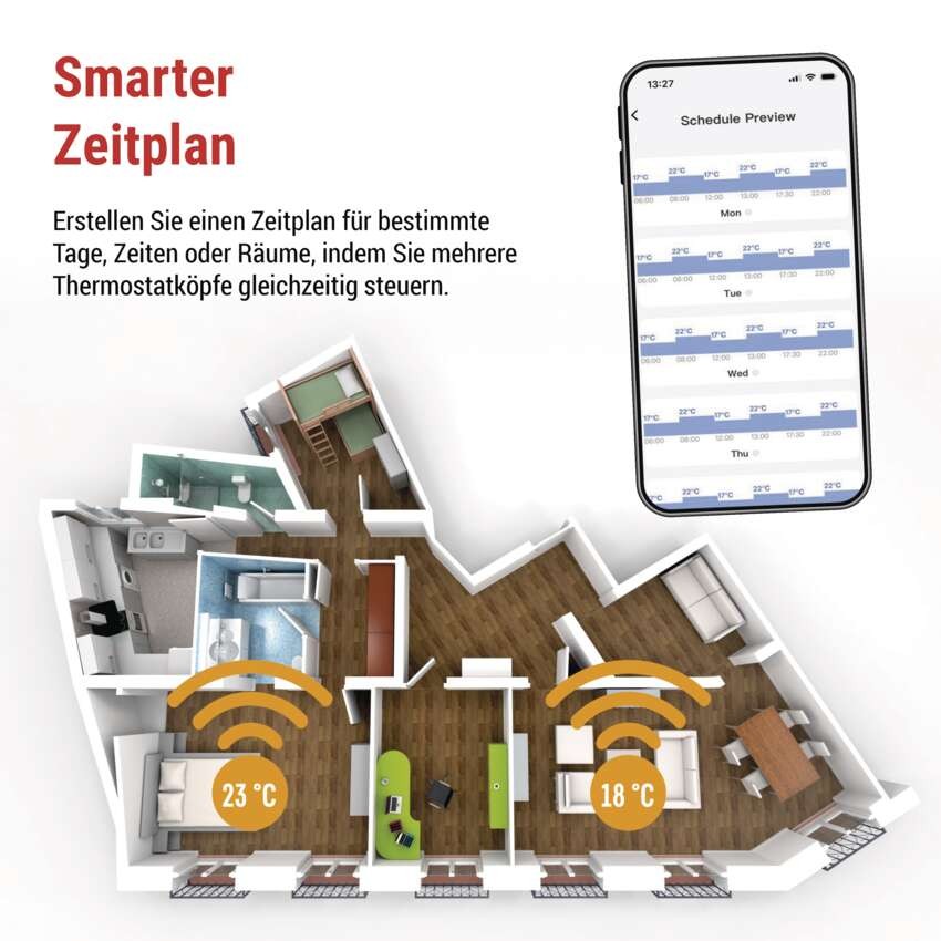 GoSmart Digitaler Heizkörperthermostat P5631S ZigBee 3.0