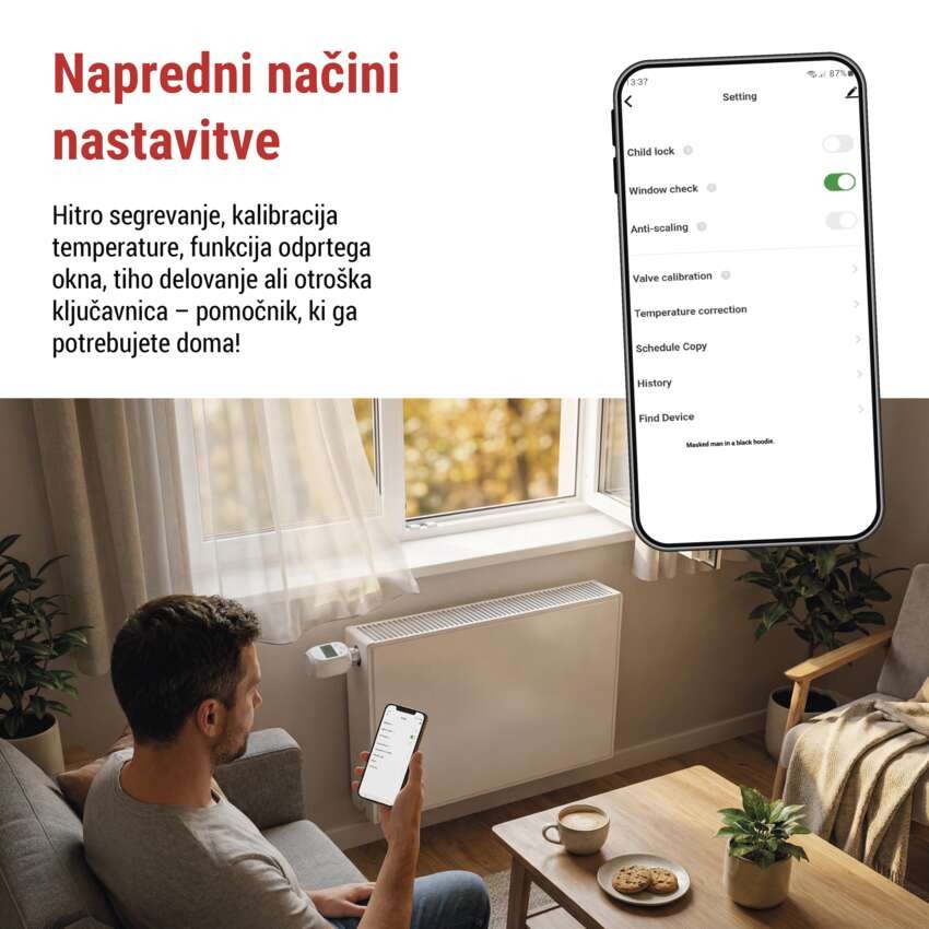 GoSmart Digitalna termostatska glava P5631S ZigBee 3.0