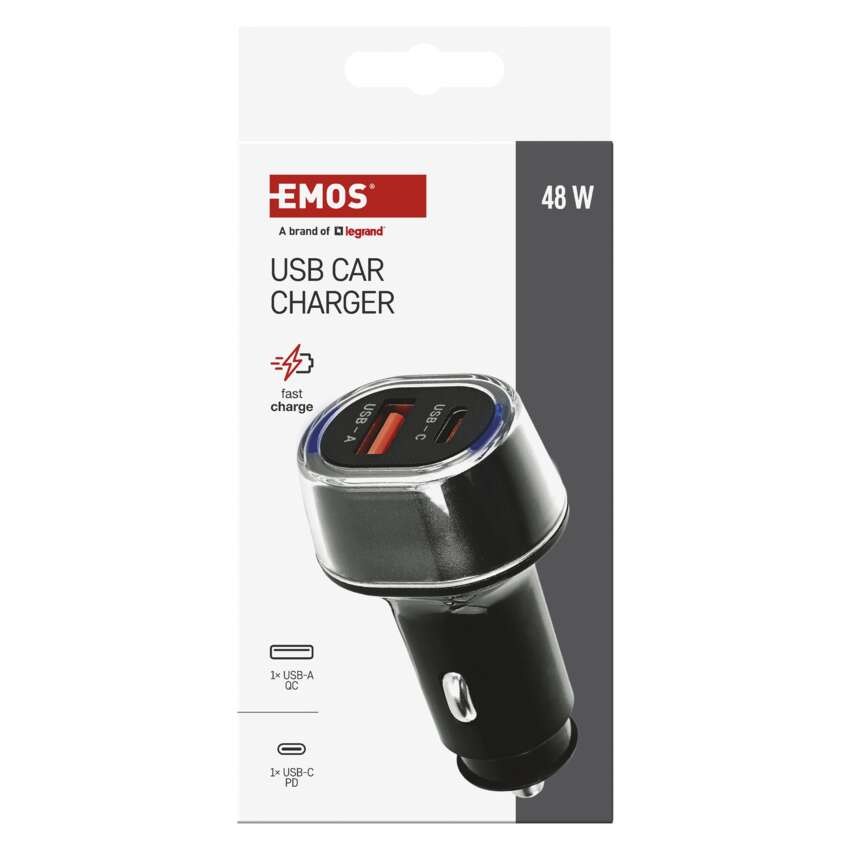 USB autós adapter PD/QC 48 W