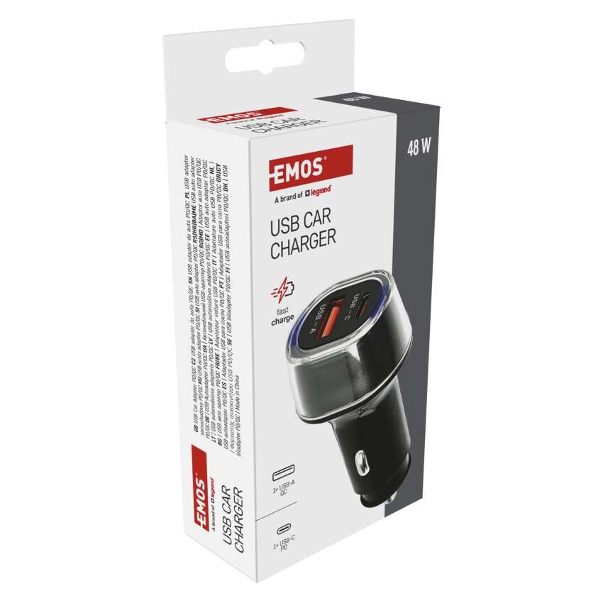 USB autós adapter PD/QC 48 W