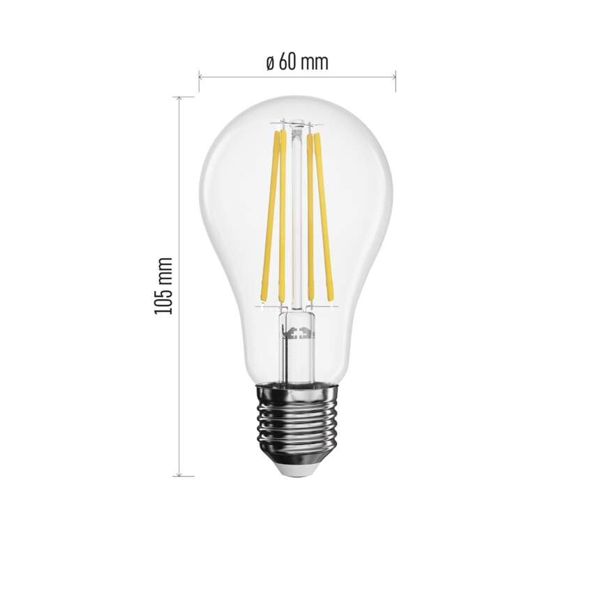 3 + 1 nemokamai – LED lemputė Filament A60 / E27 / 5,9 W (60 W) / 806 lm / neutrali balta