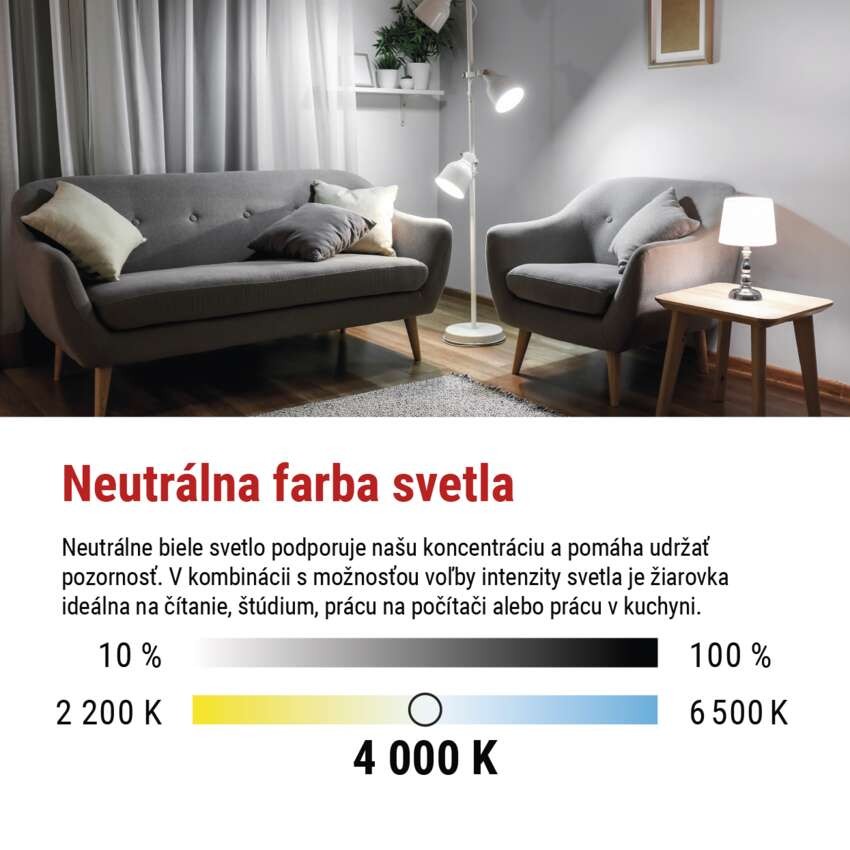 LED žiarovka Filament A60 / E27 / 11W (100W) / 1521 lm / neutrálna biela / stmievateľná