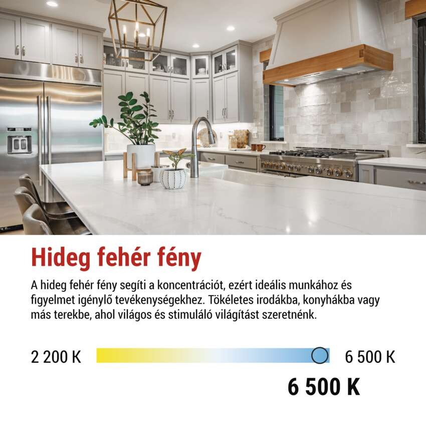 LED izzó Classic MR16 fehér/ GU10 / 5,8 W (75 W) / 565 lm / Hideg fehér