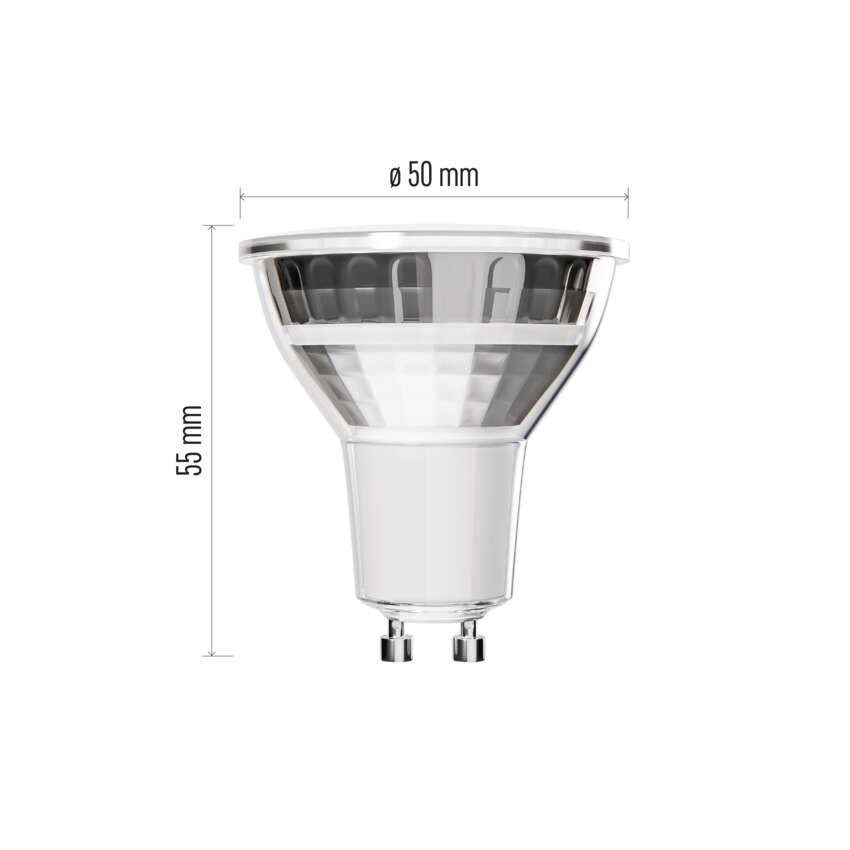 LED žárovka Classic MR16 stříbrná/ GU10 / 3 W (32 W) / 345 lm / teplá bílá