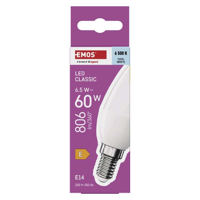 LED spuldze Classic Candle / E14 / 6,5 W (60 W) / 806 lm / Auksti balta