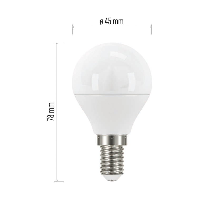 LED izzó True Light Mini Globe / E14 / 4,2 W (40 W) / 470 lm / meleg fehér