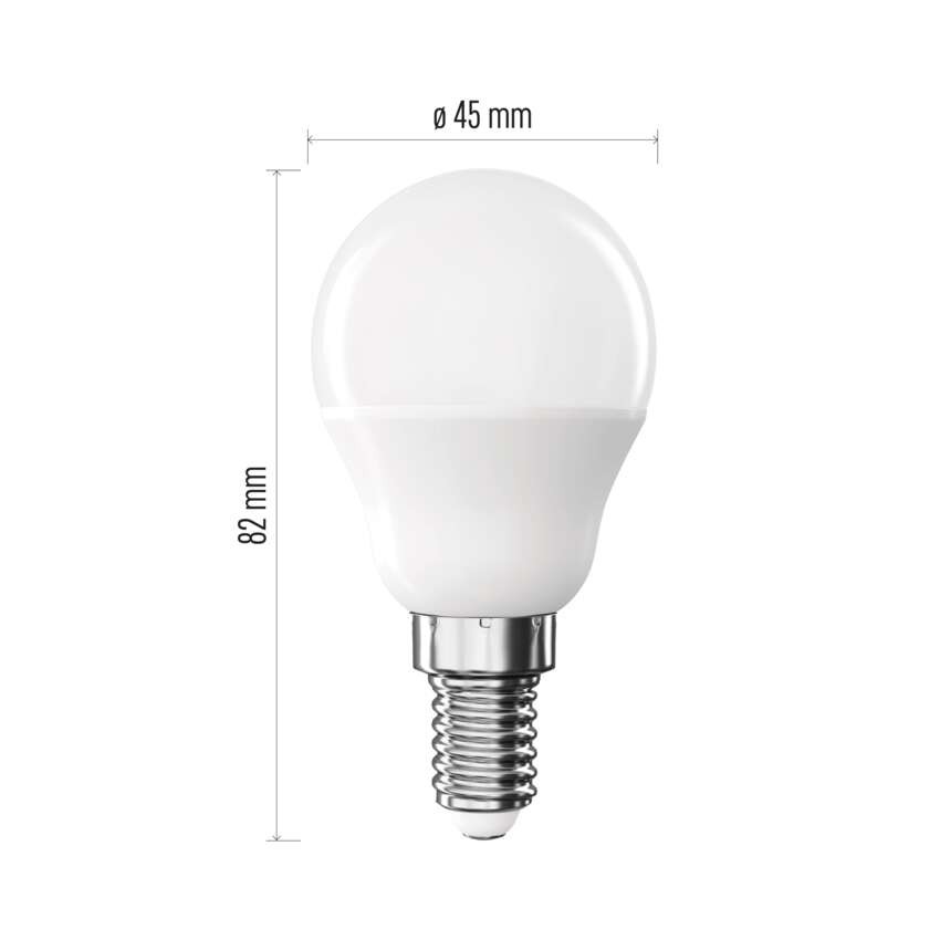LED spuldze Classic Mini Globe / E14 / 6,5 W (60 W) / 806 lm / Silti balta