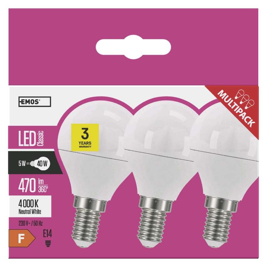 LED žarnica Classic Mini Globe / E14 / 5 W (40 W) / 470 lm / nevtralno bela
