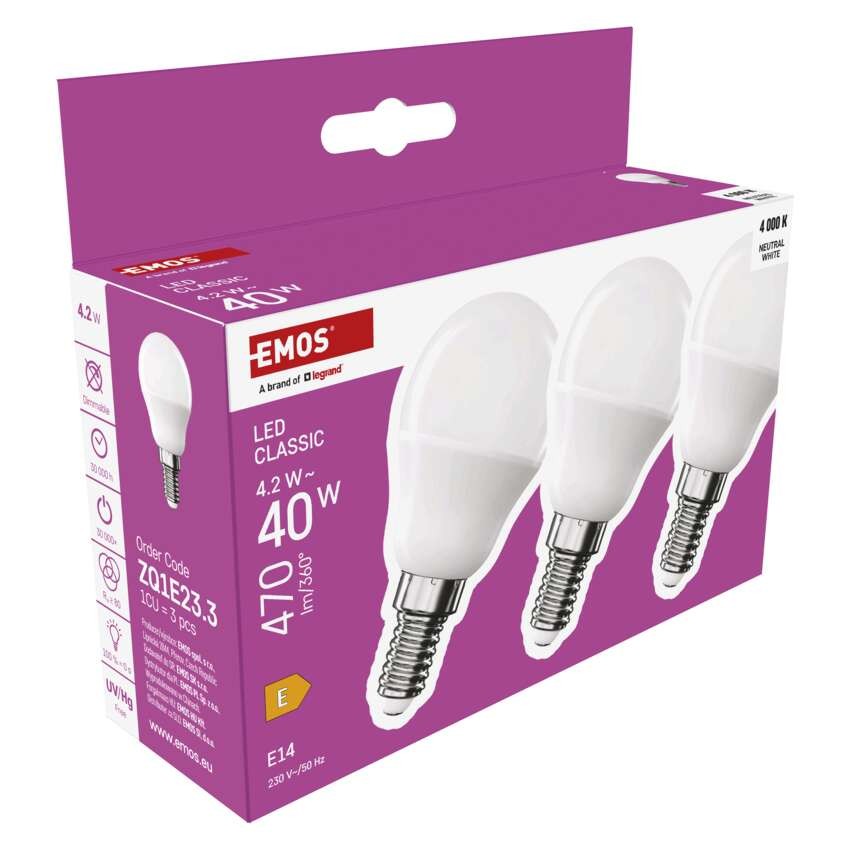 LED lemputė Classic Mini Globe / E14 / 4,2 W (40 W) / 470 lm / Neutrali balta