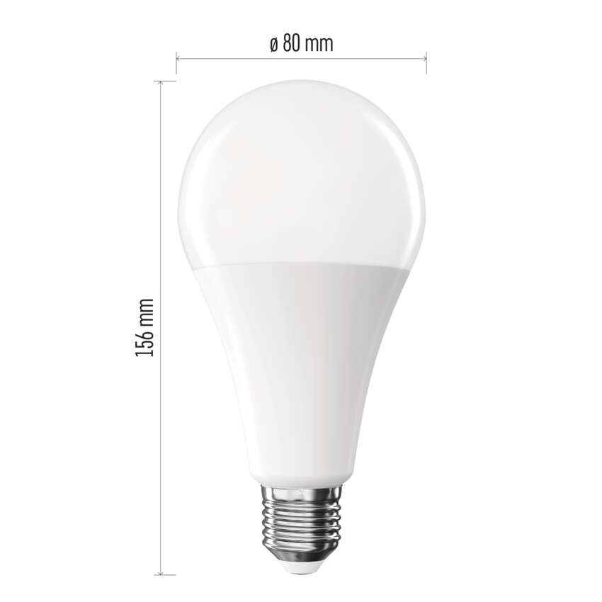LED žárovka Classic A80 / E27 / 20 W (150 W) / 2452 lm / teplá bílá