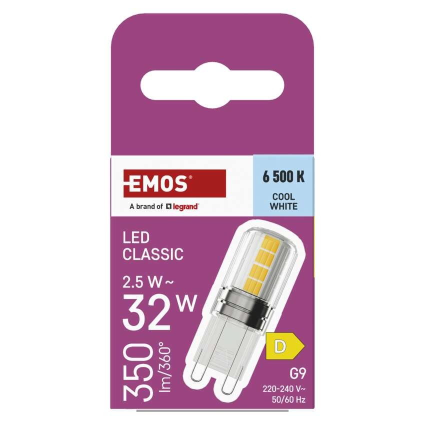 LED Lampe Classic JC / G9 / 2,5 W (32 W) / 350 lm / Kaltweiß