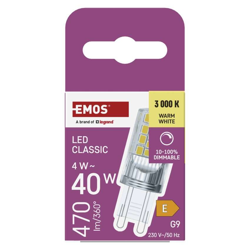 LED Lampe Classic JC / G9 / 4,2 W (40 W) / 470 lm / Warmweiß / dimmbar