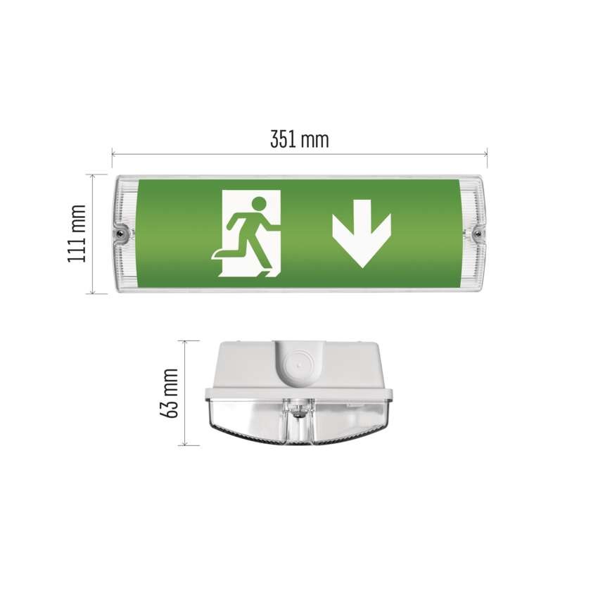 LED-avariivalgusti NESSI 3 W, 3 h, IP65 