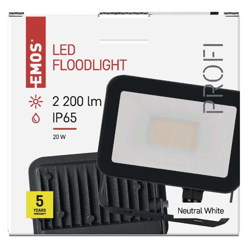 LED reflektor INOVO 20 W, šedý, neutrální bílá