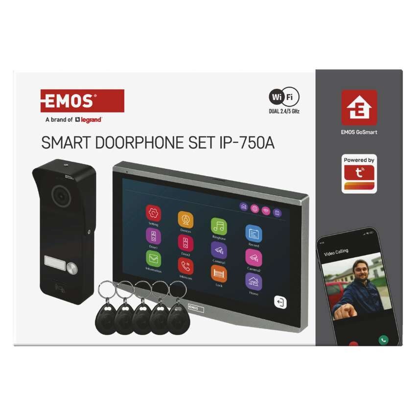 GoSmart Sada domácího videotelefonu EMOS IP-750A s WiFi
