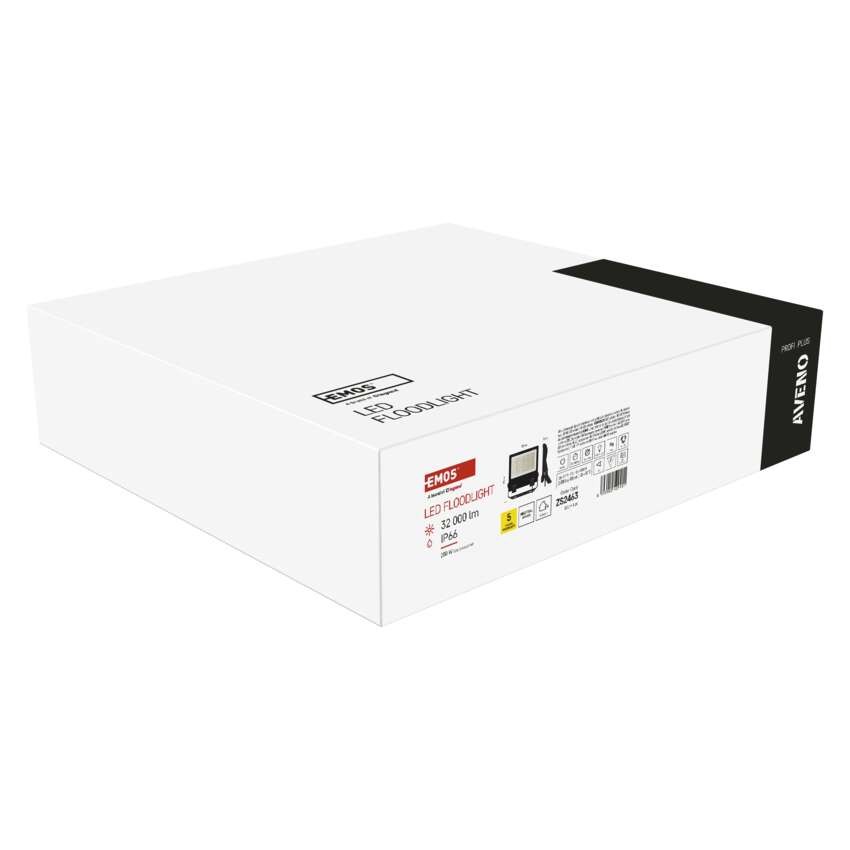LED reflektor AVENO 200W, černý, neutrální bílá
