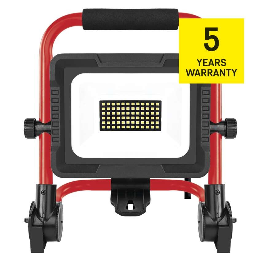 LED reflektor ELION 30W, rot-schwarz, IP65, 4800 lm, neutralweiß