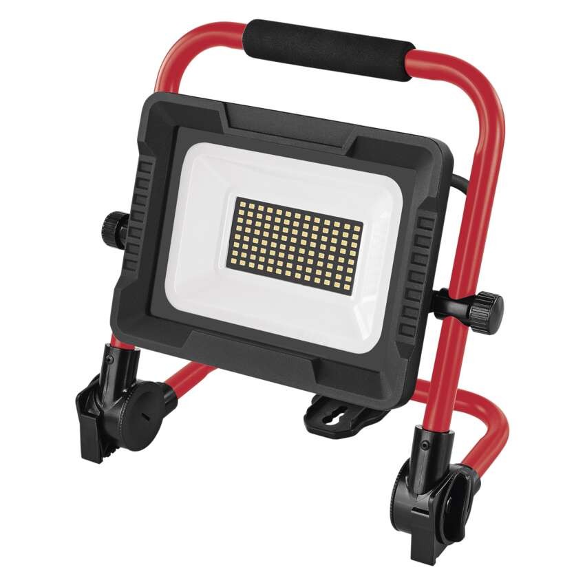 LED reflektor ELION 50W, rot-schwarz, IP65, 8000 lm, neutralweiß