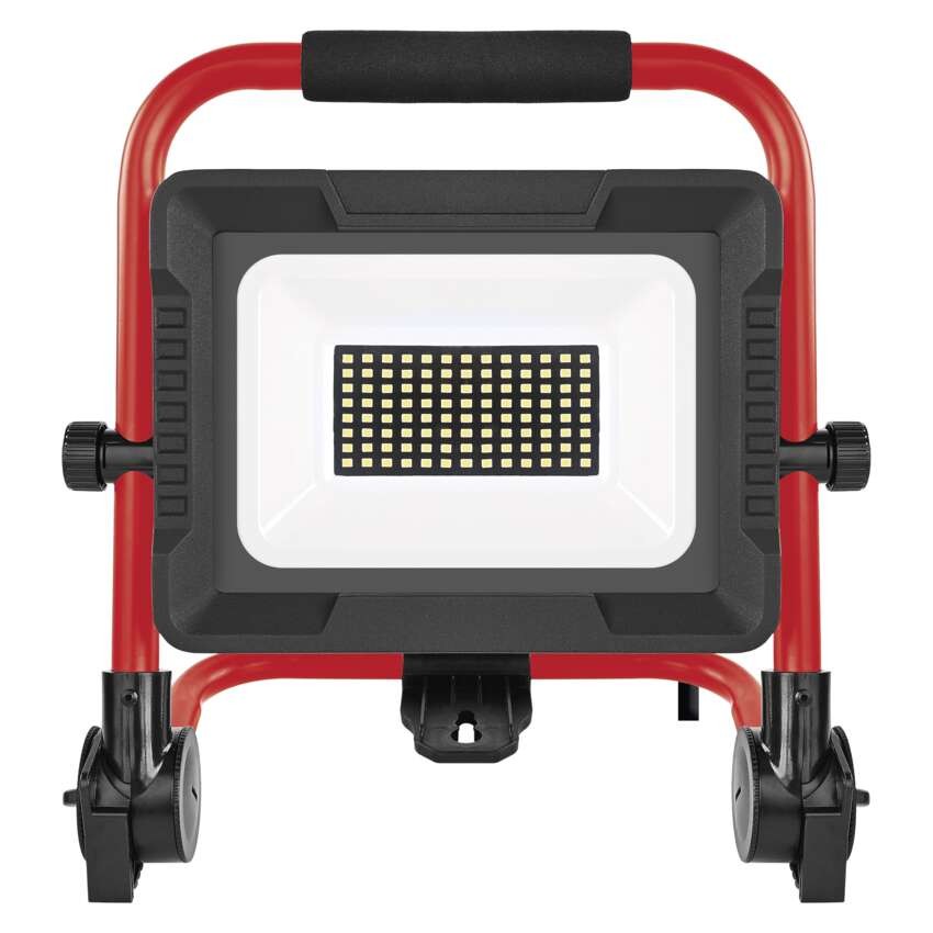 LED reflektor ELION 50W, rot-schwarz, IP65, 8000 lm, neutralweiß