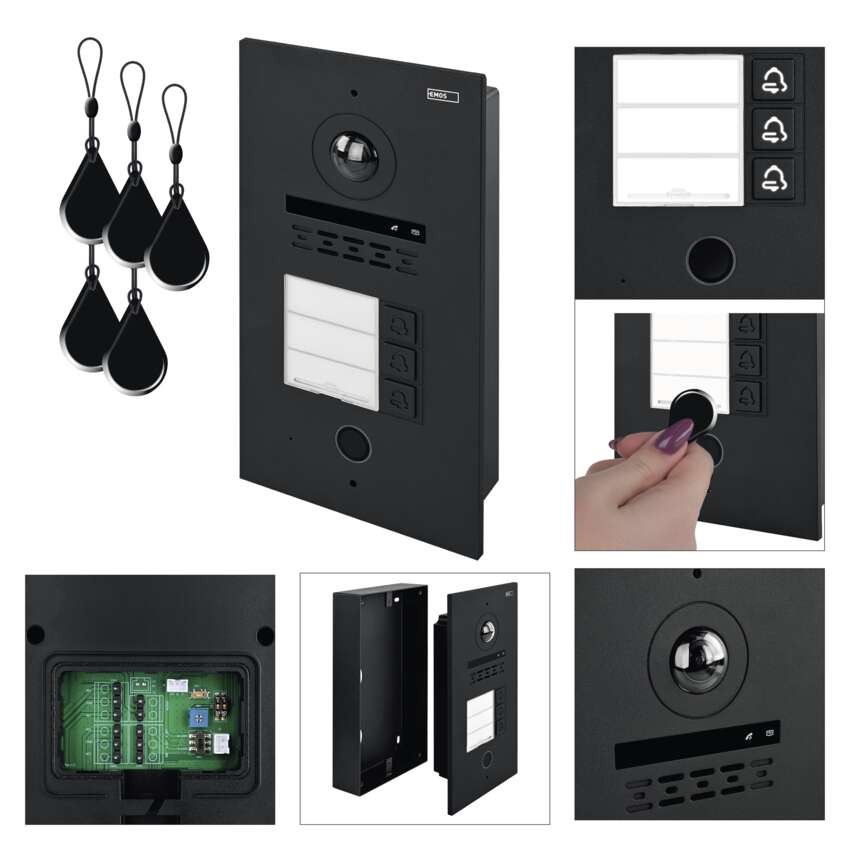 GoSmart Kameraeinheit für IP880B 2WIRE Monitor und IP-880A 2WIRE Türsprechset, 3 Tast.