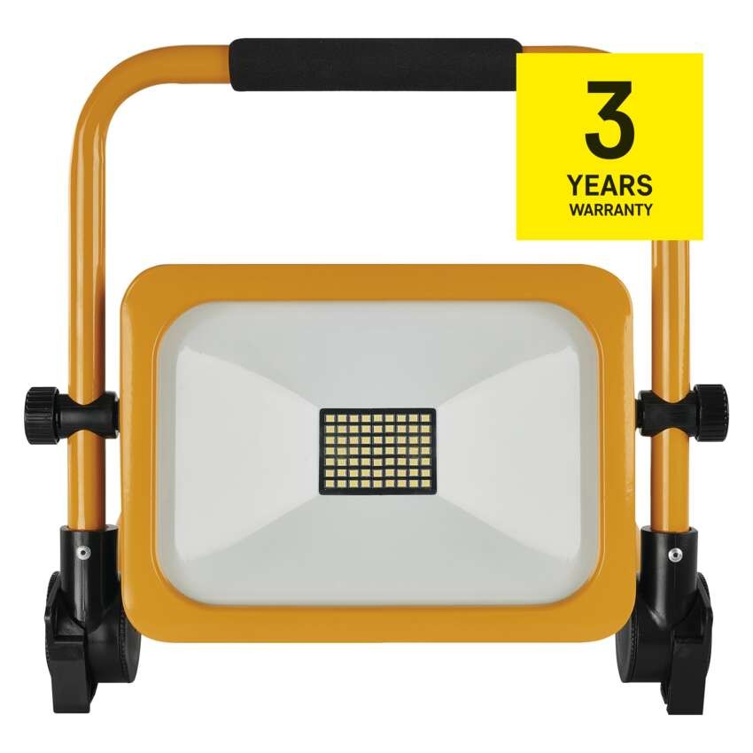 LED reflektor ACCO nabíjecí, přenosný, 30 W, žlutý, studená bílá