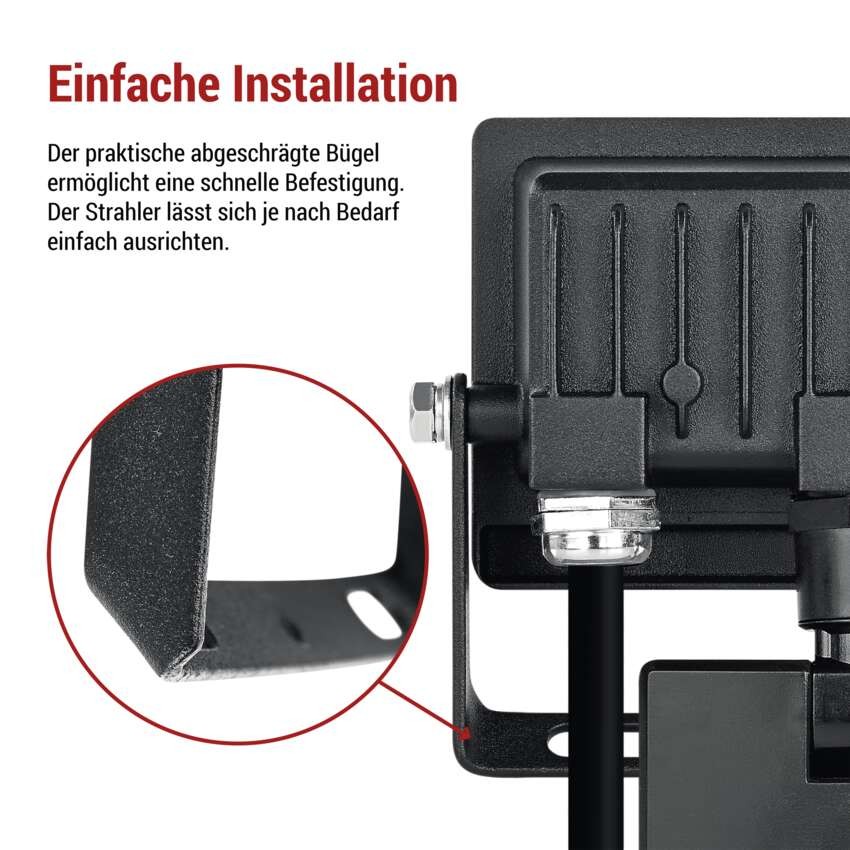 LED-Fluter TAMBO EVO mit Bewegungssensor, 10 W, 1000 lm, IP65, schwarz