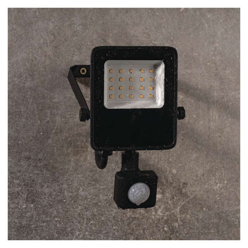 LED reflektor VISIO s pohybovým čidlem, 10 W, černý, neutrální bílá