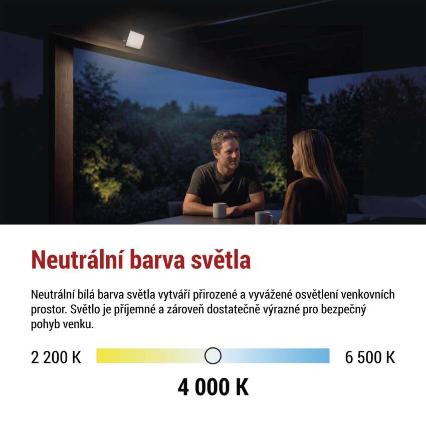 LED reflektor TAMBO EVO, 20 W, 2000 lm, IP65, černý